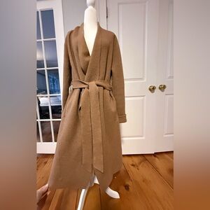 MOTH for Anthropologie Camel Waterfall Knit Coatigan – M